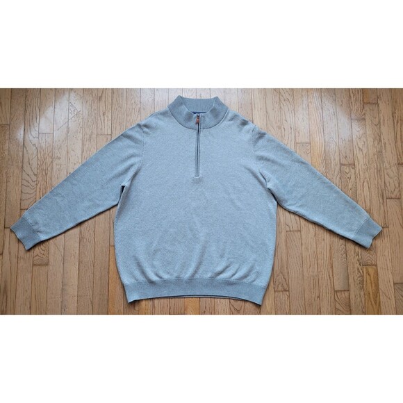 Vineyard Vines Men's Quarter Zip Sweater Gray Size XXL 2XL - Picture 1 of 5